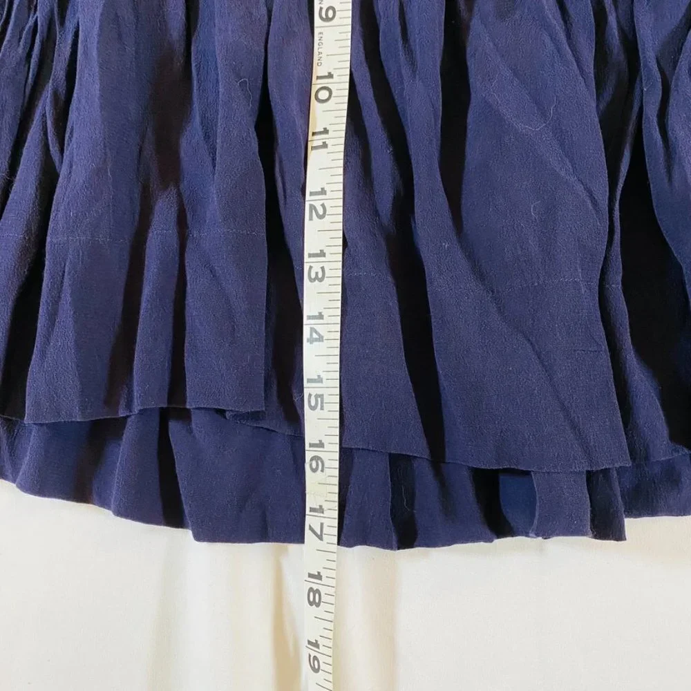 Beautiful Navy Blue ruffled and pleated mini skirt Comptoir Des Cotonniers